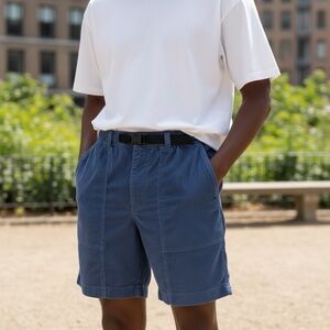 NEW Men's Eddie Bauer Blue Dust Indigo Faultline Corduroy Cord Short Shorts M